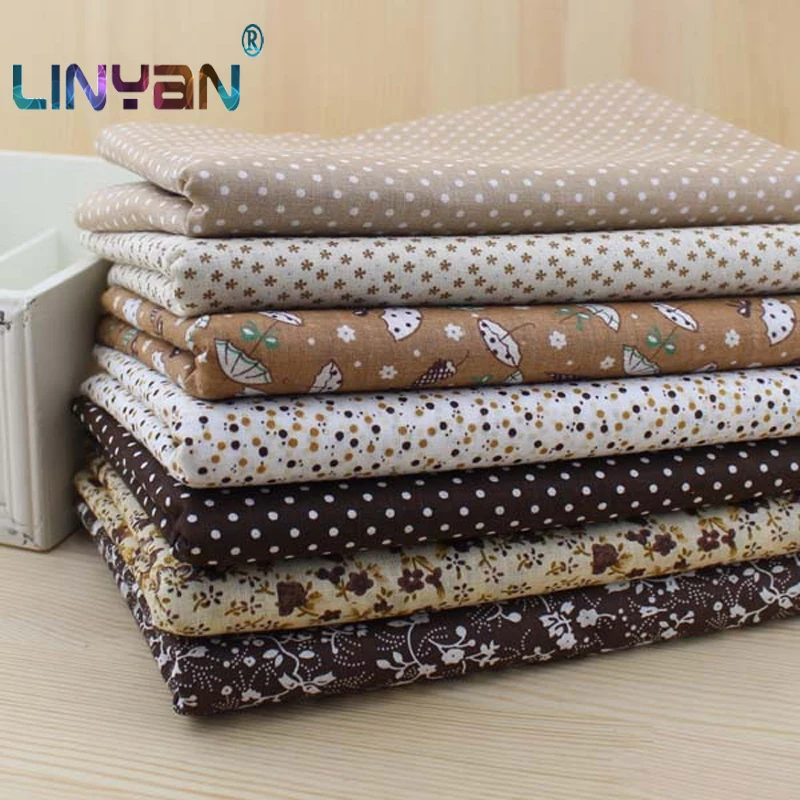 7pcs [50cm*50cm] High quality Cotton Fabric Fat Quarter Bundle Vintage
