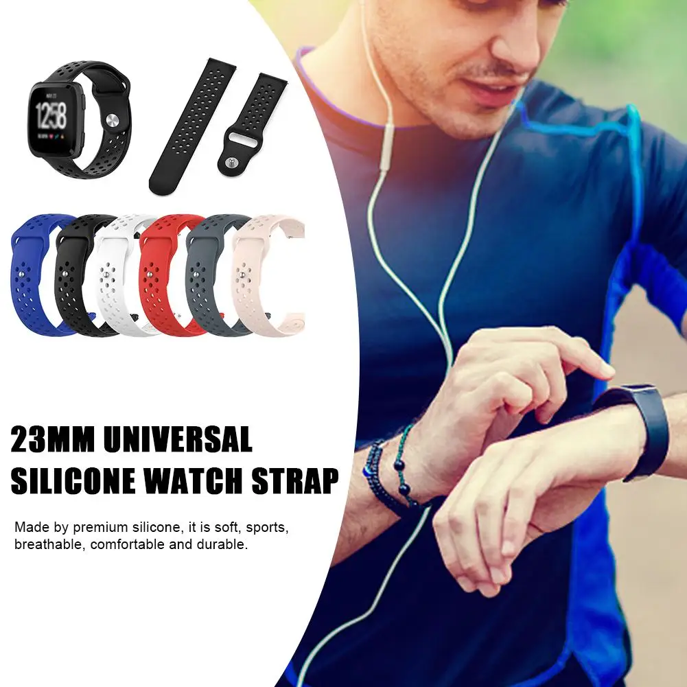 

Replacement Strap Breathable Waterproof Silicone Wristband Watch Band for Fitbit Versa Smart Watch