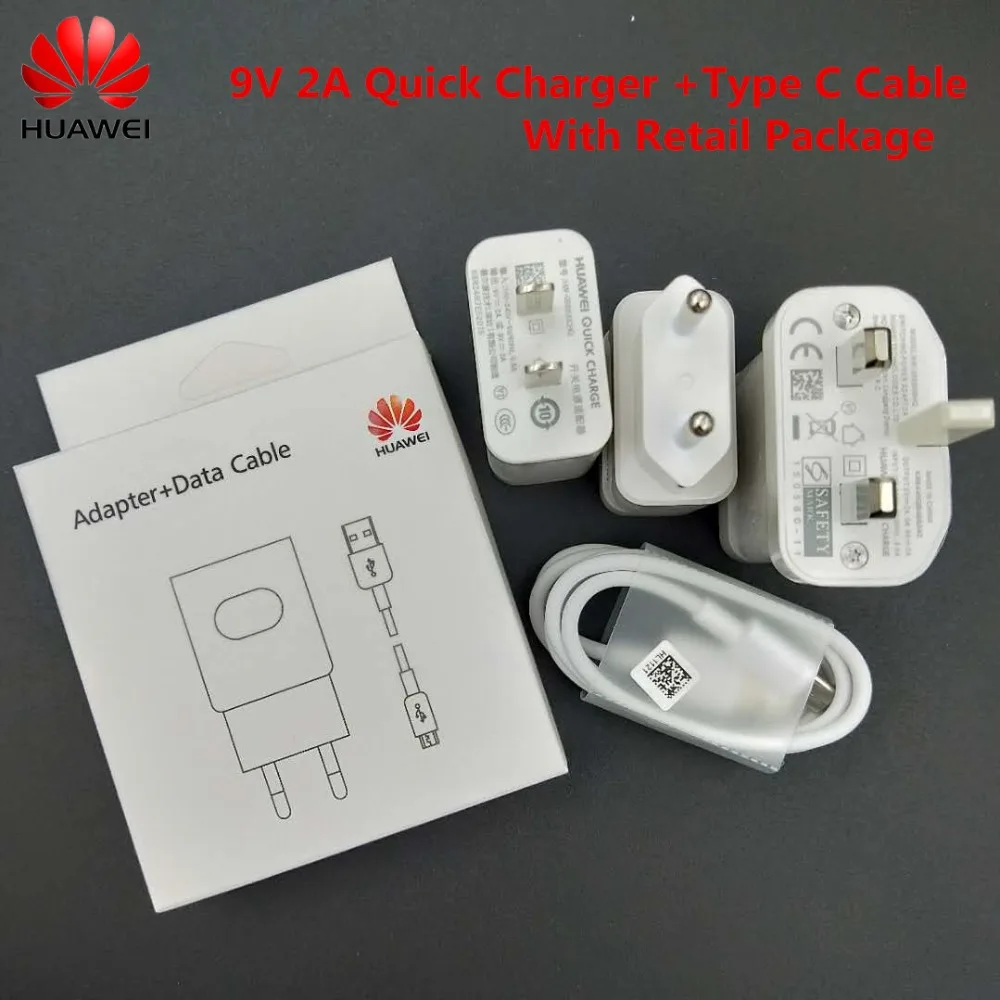 

Original HUAWEI 9V2A USB Fast Charger Adapter+100CM TYPE-C Data Cable For Mate 20 lite/P20 Lite/Nova 3/ Honor V8 V9 8 9 NOTE 8