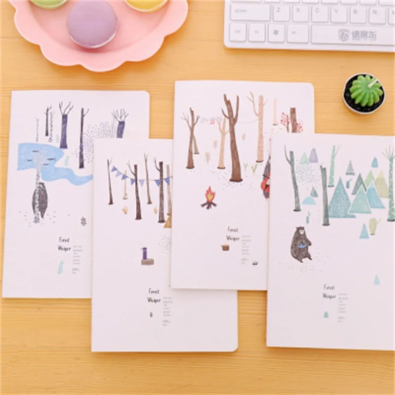 

Four packs Students use Children'sA5 Notebook Journal Diary Book Paper Weekly Planner Stationery Painting Book Notepad