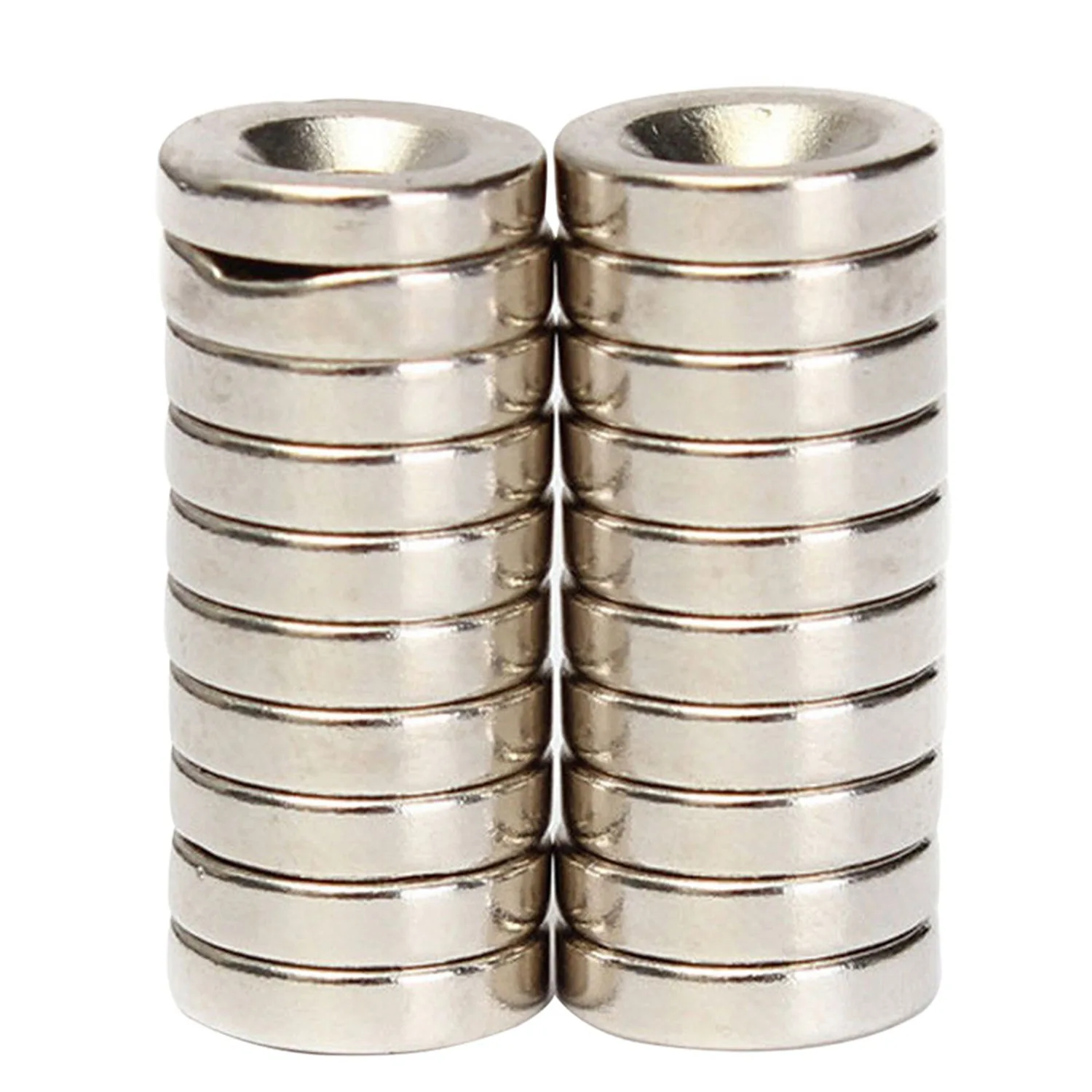 

20x N50 Strong Countersunk Ring Magnets 12 X 3mm Hole 4mm Rare Earth Neodymium