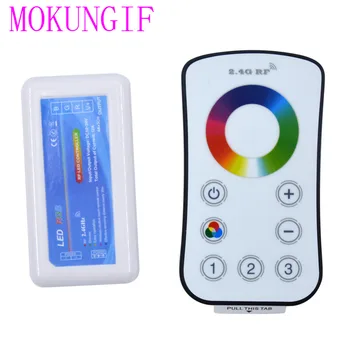 

5pcs DC12V~24V LED Strip Controller RF 2.4G Wireless Touching LED RGB Remote Controller + RGB LED controller for 5050 3528 RGB