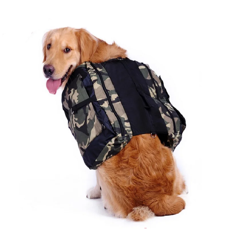 Pet Carrier Bag Outdoor Large Dog Bag Carrier Backpack Saddle Bags Camouflage for Hiking Training