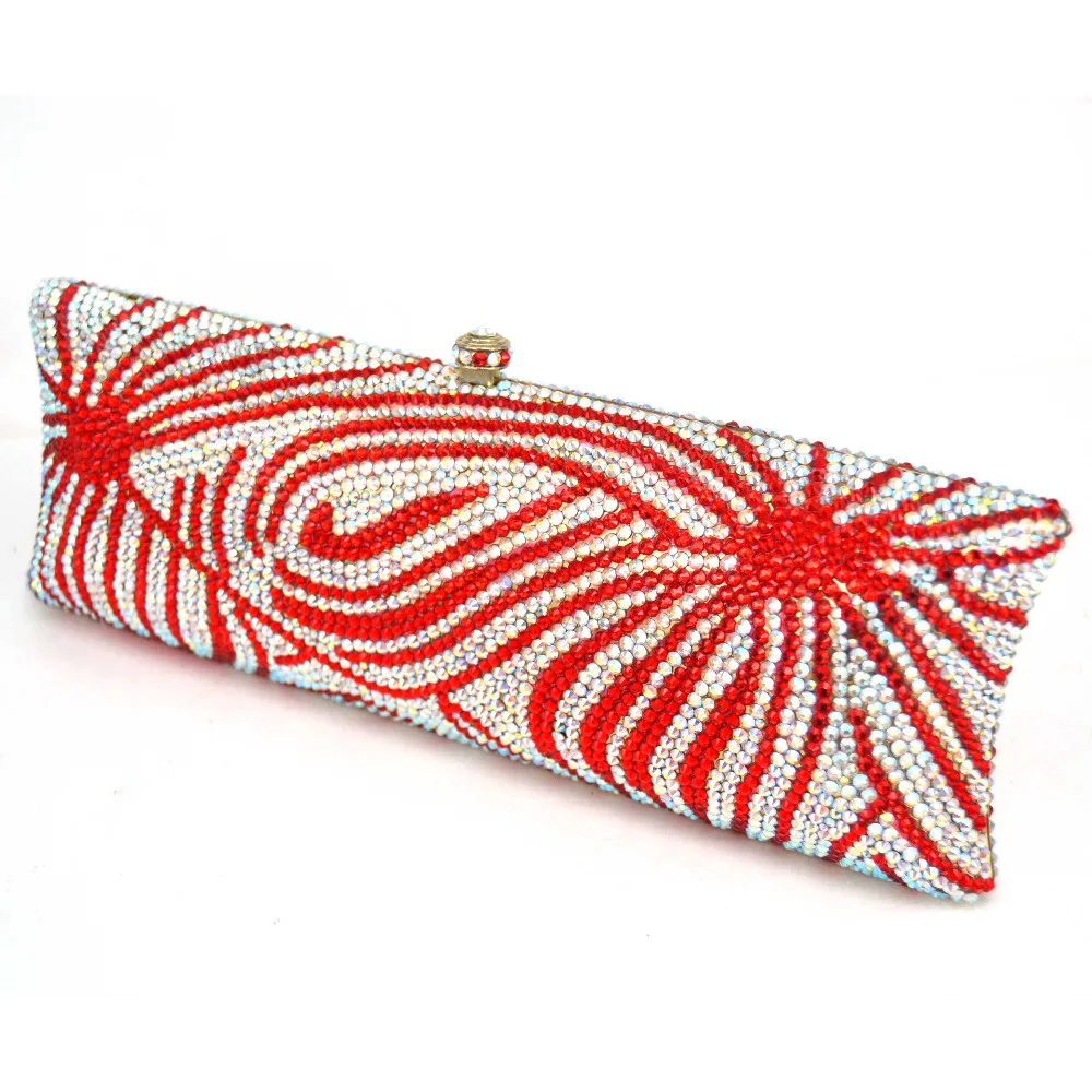 Mariage Soirée Rouge Parti Sac Flamme Cupcake De Femelle Bourse Luxe Paquet Bag D'embrayage Mode Embrayages Pochette Élégante Femmes Longue Cristal Sc541 Xwq66B