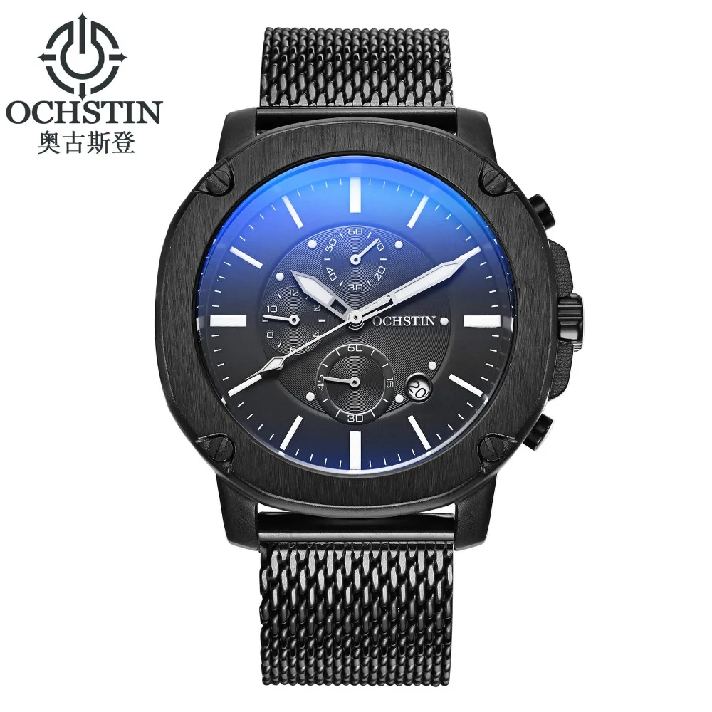 

Men's watches Fashion sports multi-functional quartz watch men Leather strap outdoor waterproof male form relogios masculinos