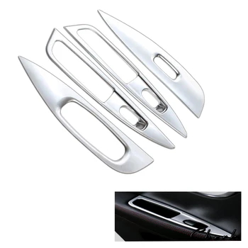 

Chrome Part Fit For Nissan Qashqai Interior Accessories Door Armrest Window Lift Switch Cover Trim 2014 2015 2016 2017 2018 2019