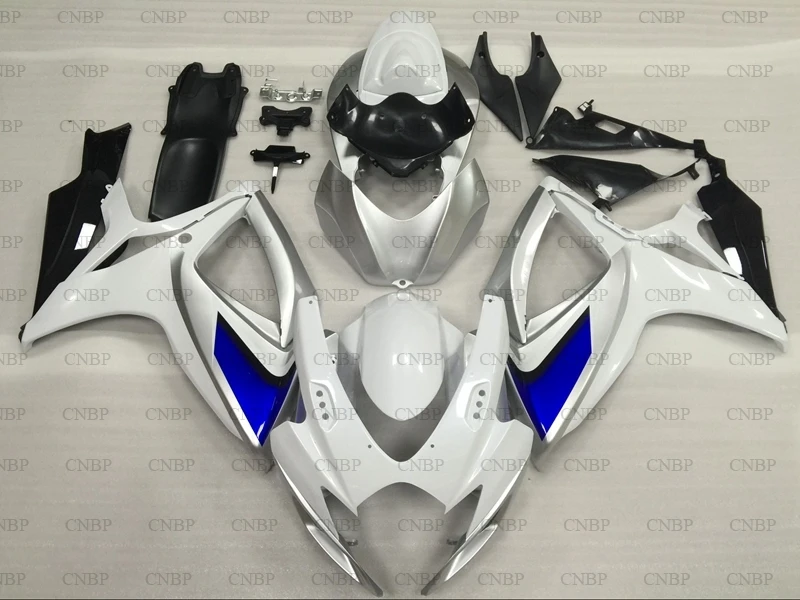 

for Suzuki GSXR750 06 Fairing GSX R 600 2006 - 2007 K6 Silver White Fairings for Suzuki GSXR600 06 Full Body Kits