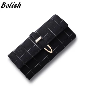 

Bolish Fashion Daily Wallet Solid Frosted Women Phone Case Commuting Long Wallet Glamorous Day Clutches Hard Card Holder