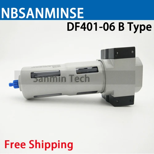 NBSANMINSE M5 1/8 1/4 3/8 1/2 3/4 1 OC DC DF 200 воздушный фильтр воздушный компрессор фильтр Регулятор лубрикатора автоматический слив Sanmin