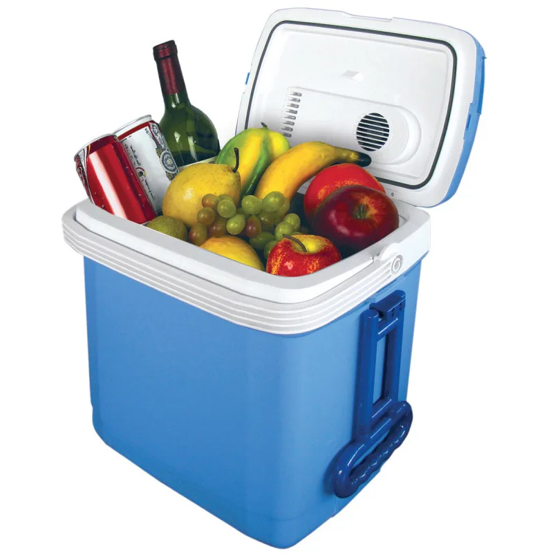 Холодильник автомобильный MYSTERY MTC-30 (Напряжение питания 12В/220В, объем 30 л, макс.мощность 68 Вт, охлаждение на 12-14°С ниже окружающей среды, нагрев до +55°С, антибактериальное внутреннее покрытие)