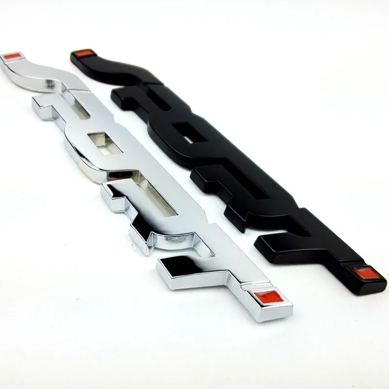 Металлический 3D хромированный серебристый/черный Автомобильный багажник гонки