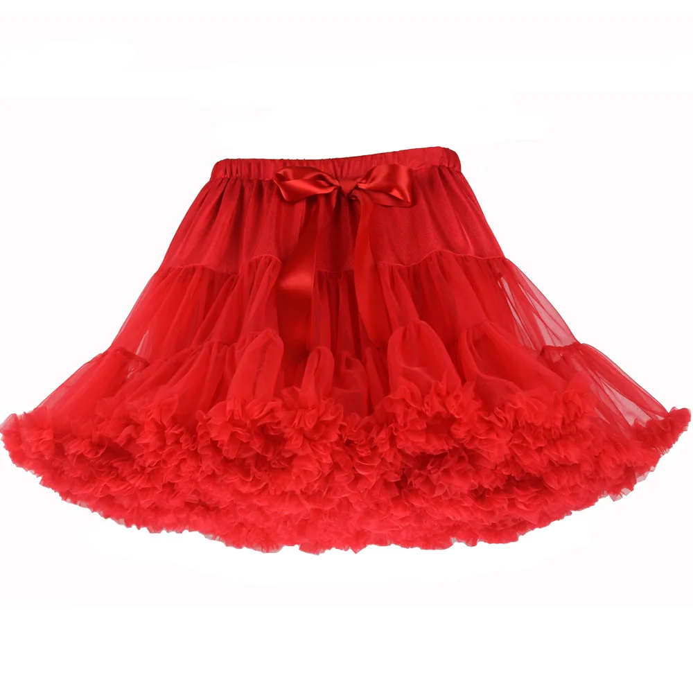 Детская одежда юбка-пачка для дня рождения, очень шифоновая юбка-пачка для девочек, одежда для девочек, красная юбка-американка для мамы и дочки