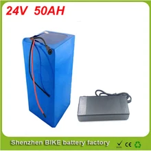 Great performance 24v 1200W Electric bike battery scooter 24V 50AH Li-ion Battery with Case,BMS and Charger For Samsung cell
