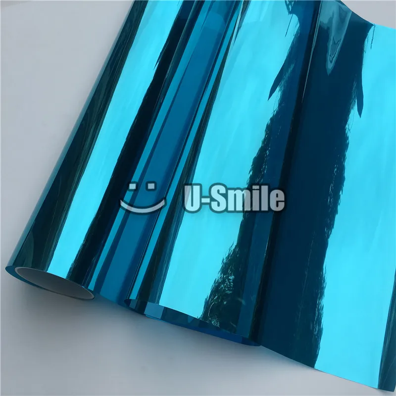 VLT 15% сине-серебристая зеркальная Тонирующая пленка для окон для дома и офиса Размер: 1,52*30 м/рулон