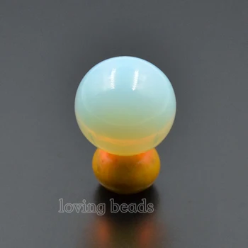 

20PCS/Pack 20mm White Opalite Gem Stones Round Ball Crystal Healing Sphere Massage Rock Stones Decor Jewelry Design