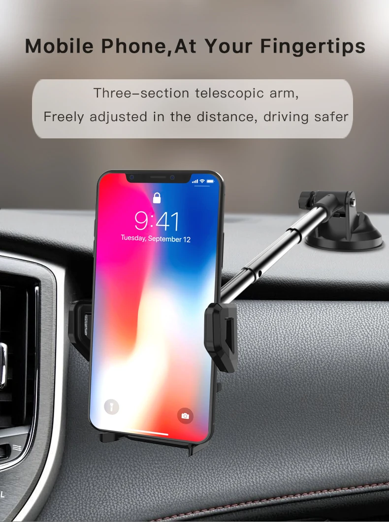 Gravity Car Phone Holder Windshield Sucker Car Mount Holder (9)
