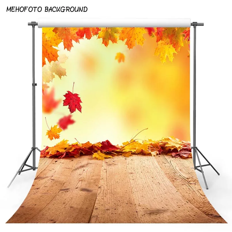

Vinyl Photo Backdrop Wooden Backdrop For Photography Autumn Leaves Background For Photo Studio Fundo Fotografico Custom Size