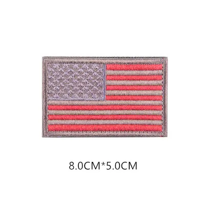 Высококлассная вышитая нить Американский вышитый флаг нашивка патриотическая США Военная тактика нашивка железная или пришить к любой одежде - Цвет: BHH11-12