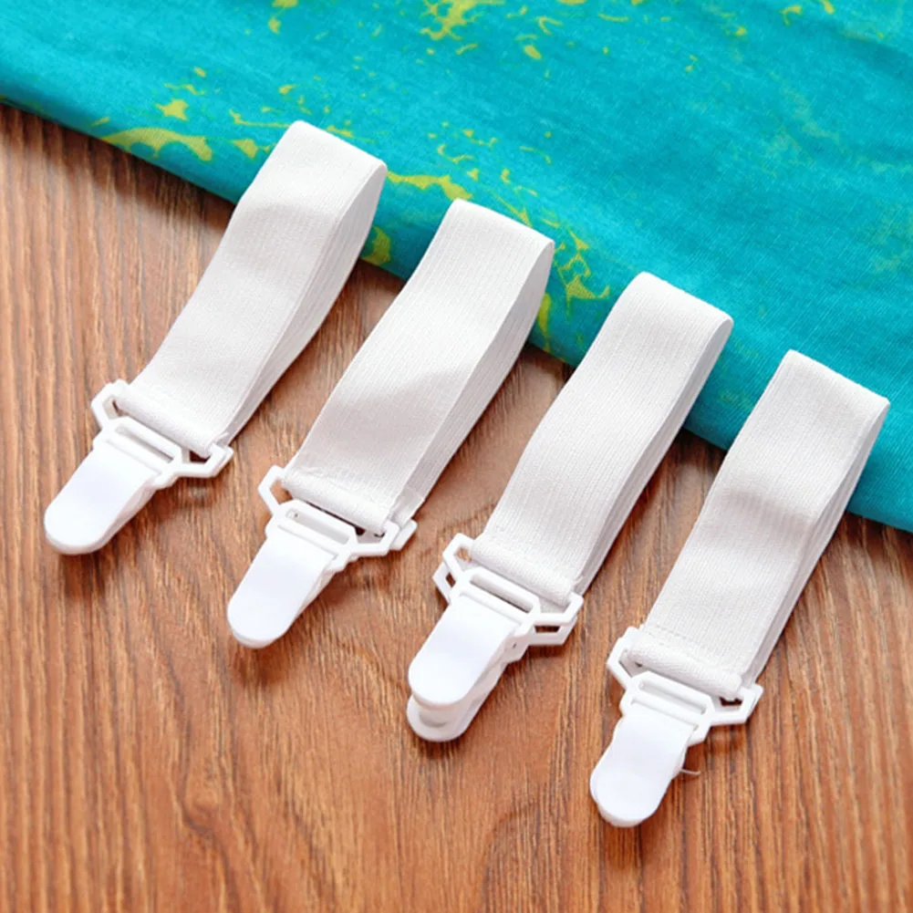 

4Pcs Bed Sheet Mattress Cover Grippers Fixer Clip Fastener Elastic Straps