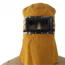 Высокое качество кожа анти-Искра масла всплеск сварщиков электрическая сварочная работа капот шлем маска Полное Лицо протектор кепки DLZ002