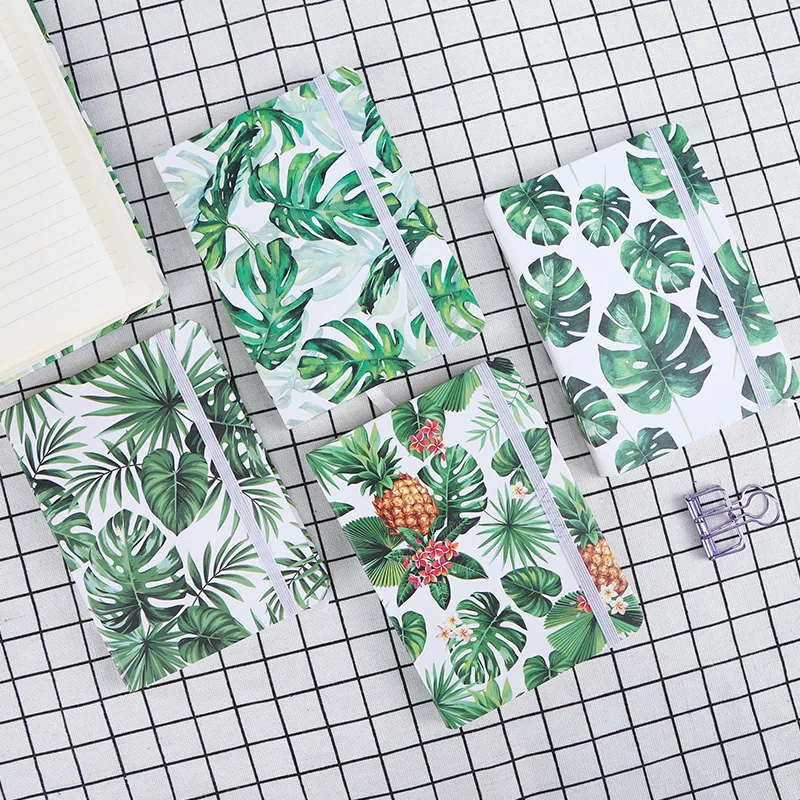 A5NordicPalmLeafDesignsNotebookHardCoverNotepadDiaryKidsGiftSchoolOfficeSuppliesEscolar