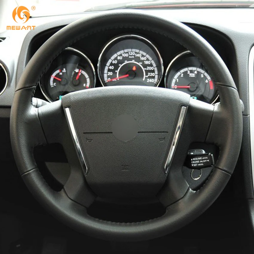 Чехол рулевого колеса автомобиля MEWANT из черной искусственной кожи для Dodge Caliber 2008
