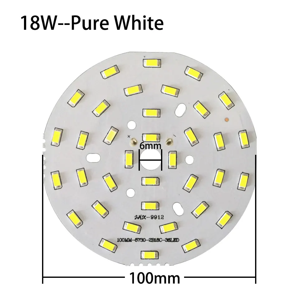 Светодиодная панель 3 Вт 5 7 9 12 18 5730 яркости SMD для PCB потолка со