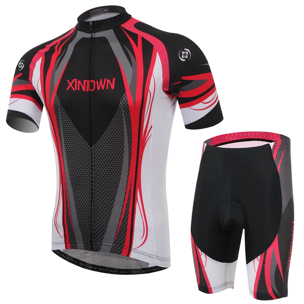 XINTOWN Men Cycling Set Outdoor Sports Cycling Clothing Short Sleeve