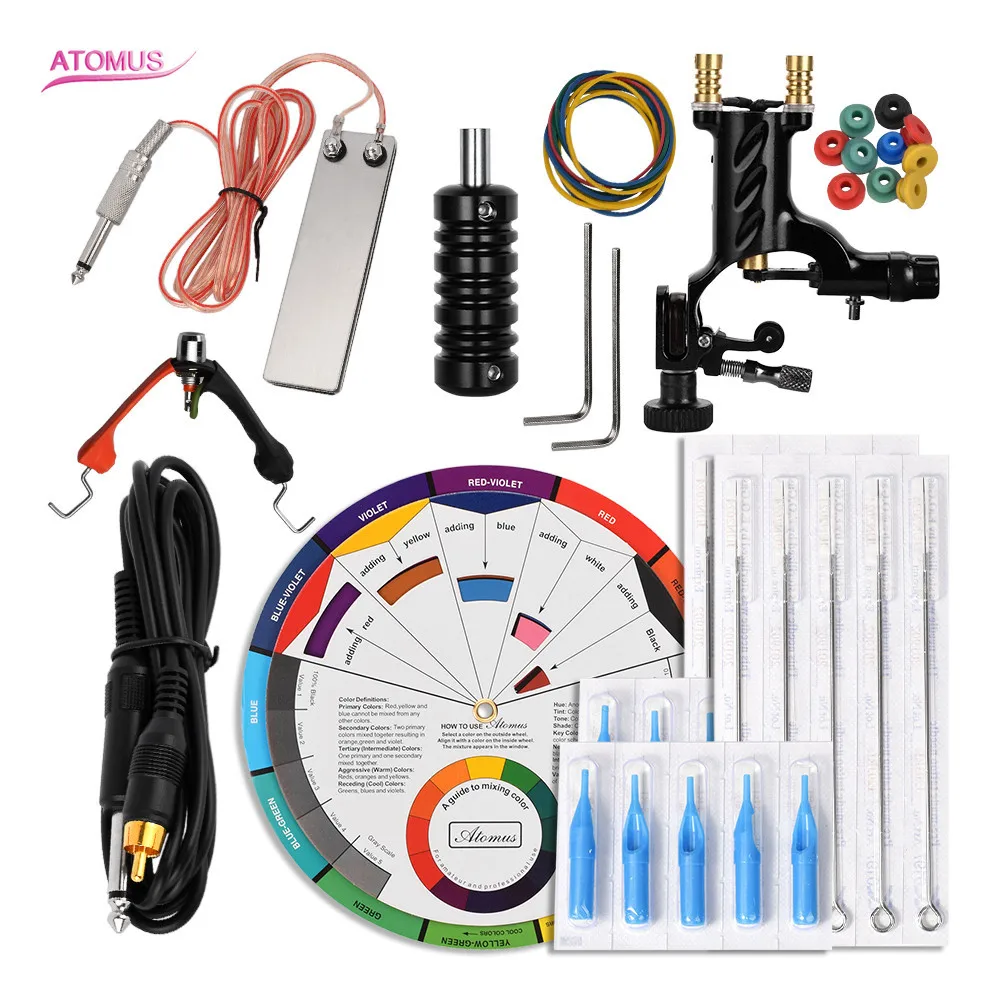 

Tattoo Machine Kalici Makyaj Setleri Tattoo Beginner Set Studio Kit Tatuaje Profesional Rotary Pen Machine Equipo Para Tatuar