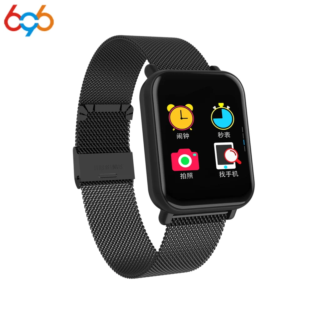 696 R6 Fitness Smart Bracelet Full Screen Touch Sports Meter Step Heart Rate Monitoring Intelligent Reminder Multi-Language | Электроника