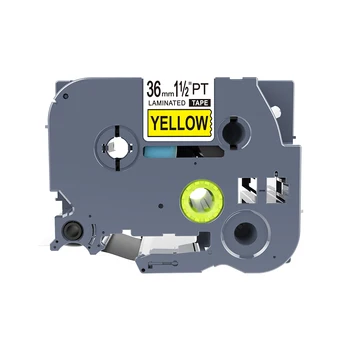 

PUTY 5PCS TZe 661 for Brother Laminated TZ Labeling Tape 36mm Black on Yellow Compatible for Brother P-touch Label Printer