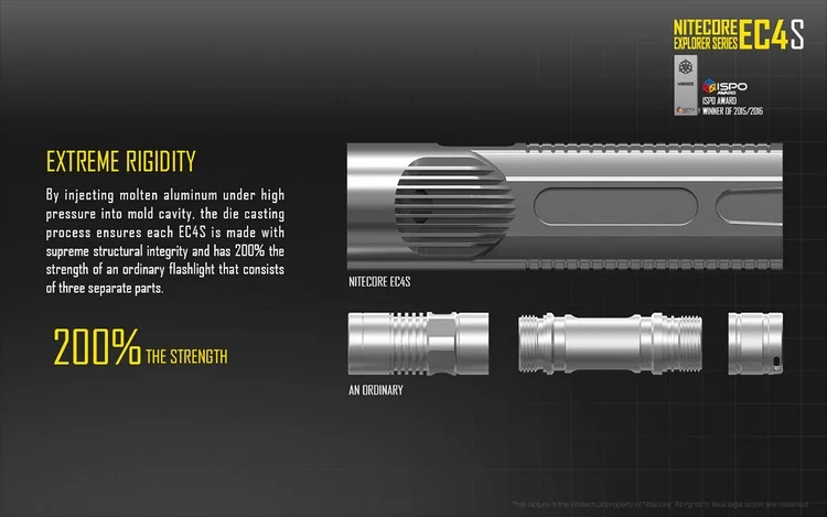 Топ продаж NITECORE EC4S 2150 LMs холодный белый светильник удобный портативный супер яркий XHP50 светодиодный излучатель вспышка светильник фонарь Охота Открытый