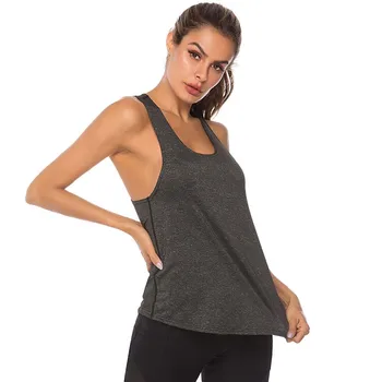 VEQKING Sleeveless Racerback Yoga Vest,Women Sport Singlet,Athletic Fitness Sport Tank Tops,Gym Running Training Yoga Shirts 2 VEQKING Sleeveless Racerback Yoga Vest Women Sport Singlet Athletic Fitness Sport Tank Tops Gym Running