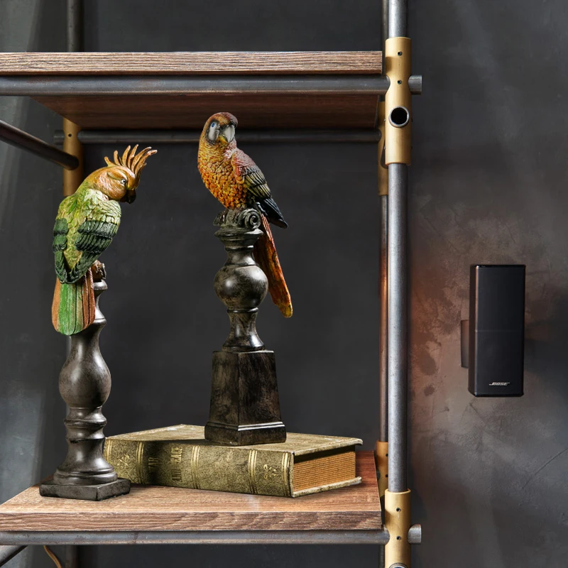 Европа резиновый попугай имитационная модель Статуэтка для украшения дома аксессуары винный шкаф гостиная украшение стола