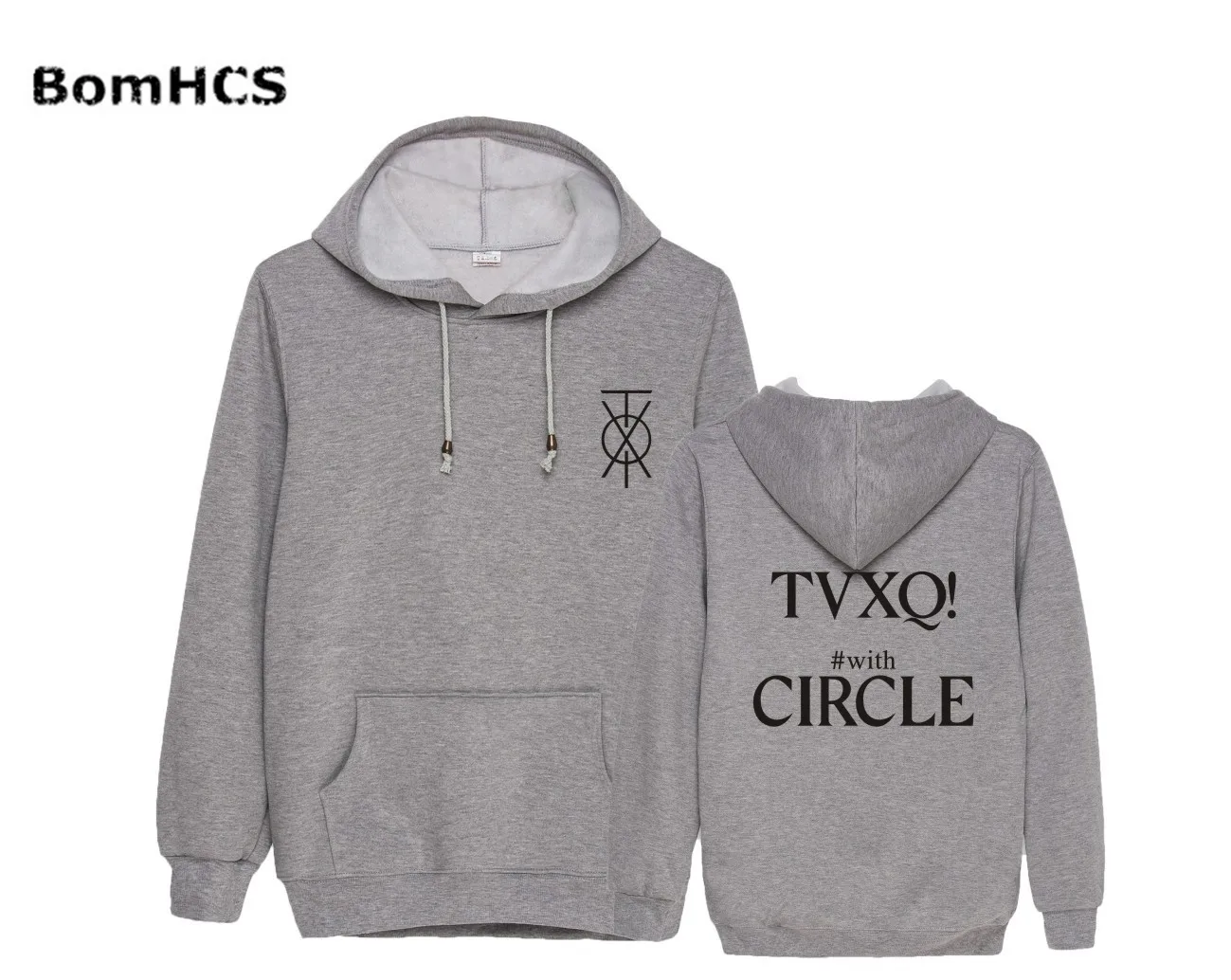 BomHCS Kpop TVXQ хлопковые пуловеры с капюшоном спортивные топы унисекс принтом верхняя