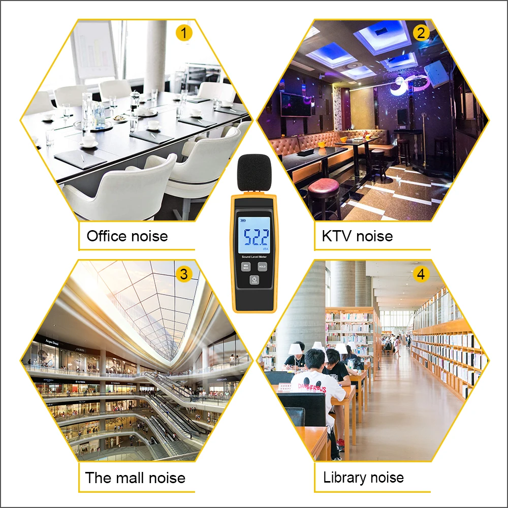 RZ Sound Level Meter Digital Handheld DB Meter Sonometros Noise Audio Level Meter 30-130dB Decibels Mini Sound Meter 2
