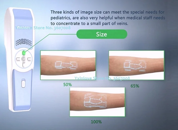 Портативный прибор для просмотра Вены/прибор для поиска вены для педиатрии, толстых пациентов, отеков и т. Д