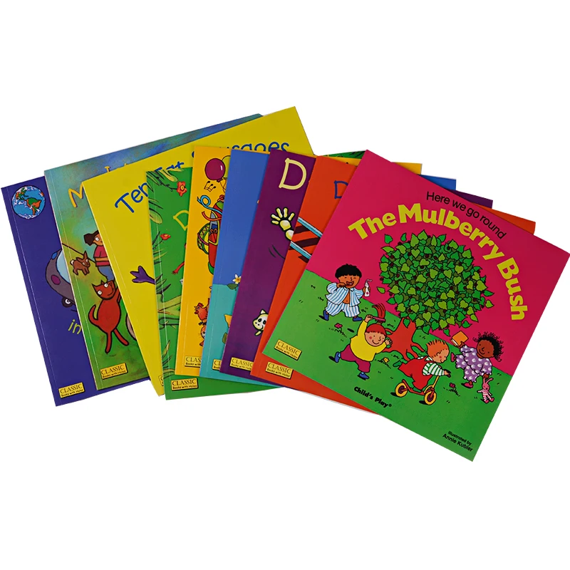 Книга с отверстиями для картин на английском языке 9 книг/набор|song book|book toybook kids |