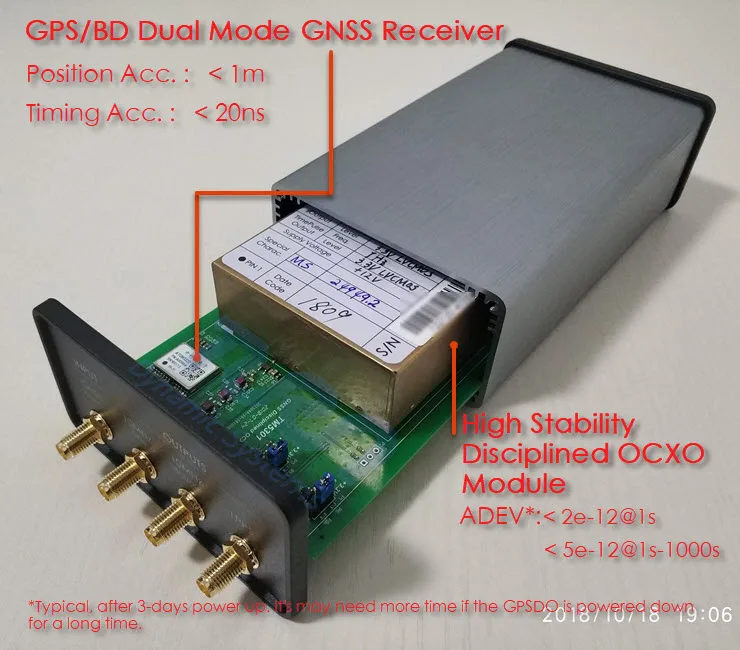 Высокая стабильность точность GPSDO GNSS disciplминированный осциллятор Частотный стандарт