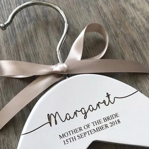 Custom White Dress Photo Props Hanger Personalized Wedding Dress