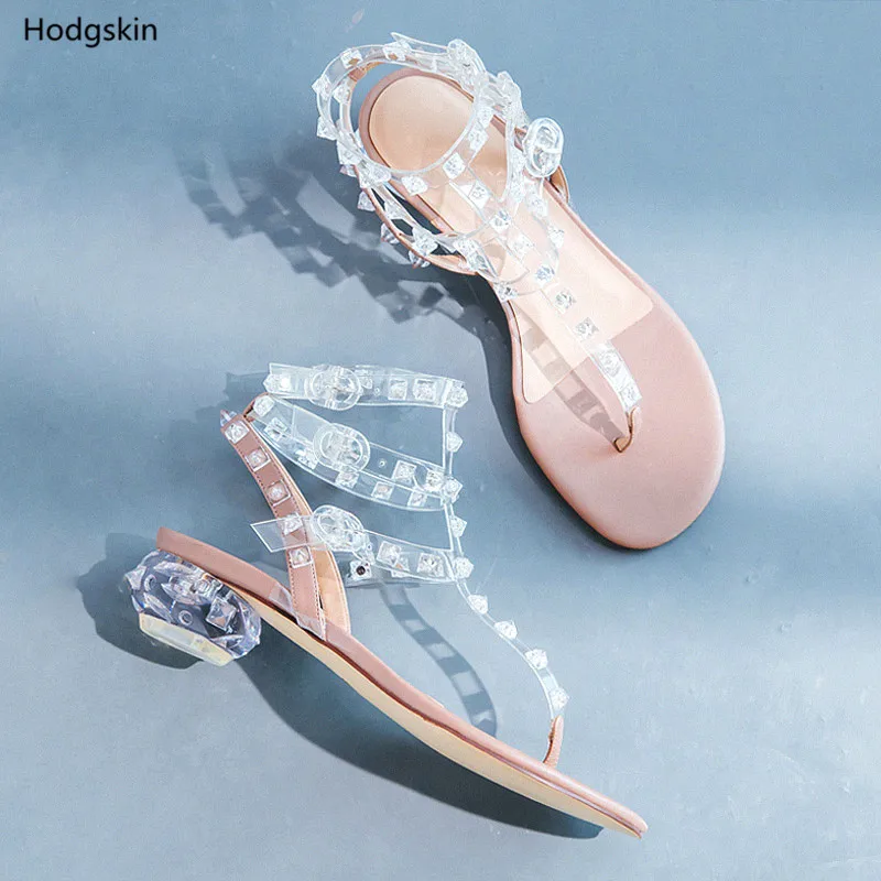 Las Estilo Remaches As Tobillo Moda Diseñador Hebillas Sandalias Hodgskin Claro Mujer De Marca Stud Tacones 2018 Pic Mujeres Calle Zapatos Gruesos O5pwqHxnT