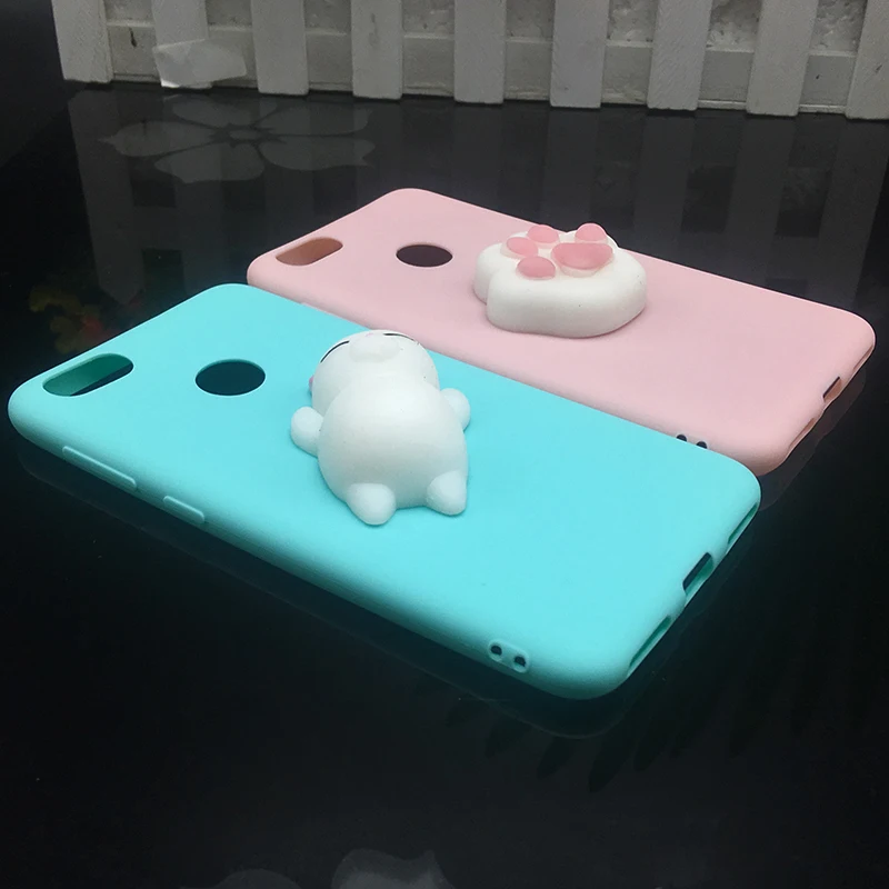 3d Squishy Cat Silicon TPU Soft Cases For Huawei P20 lite P20 pro P9 lite mini 2017 Candy Color Back Cover Honor 8 lite P10 plus (2)