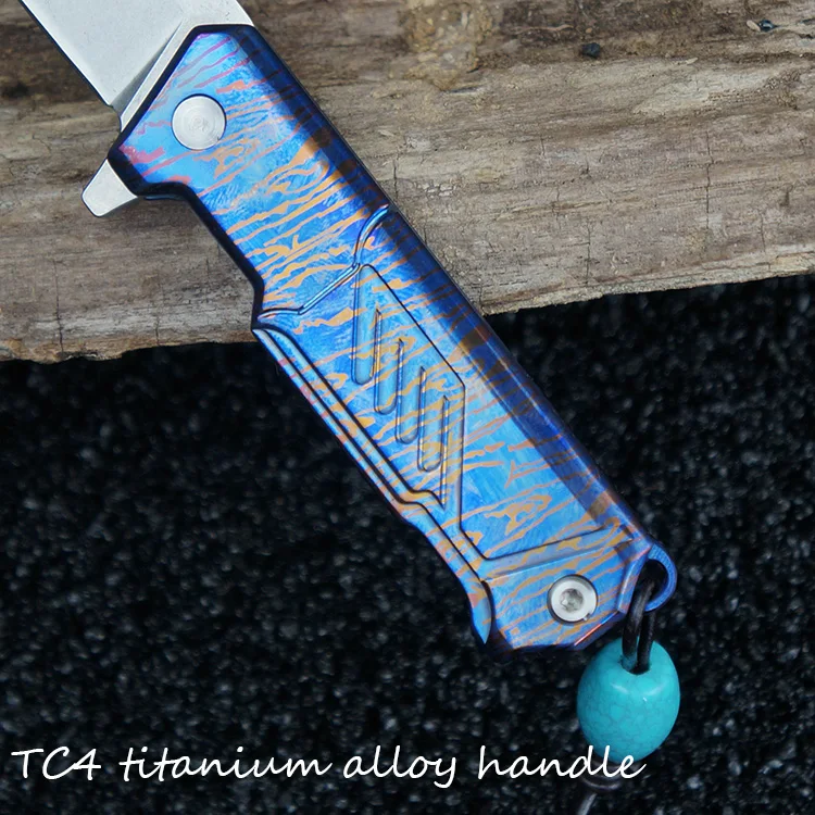 Сталлоне M390 стальной складной нож для ежедневного использования, TC4 titanium сплав ручка Встроенный шаровой подшипник EDC инструмент карманный нож для охоты, нож для выживания