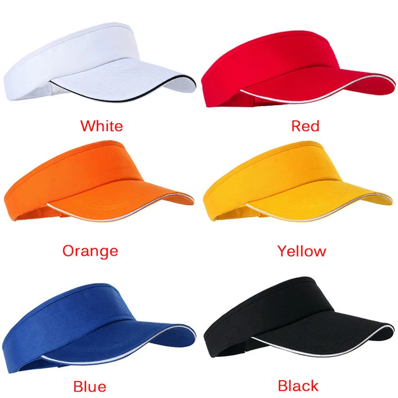 

Hot Sale Unisex Empty Top Visor Cap Women Sunscreen Hats Man Cotton Cap