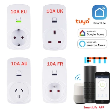 

WIFI Smart Socket EU Plug 220V 10A 2200W Remote Control Smart Timing Switch Work For Amazon ECHO Alexa/Google Home/IFTTT