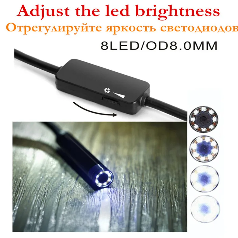 

FUERS Wifi USB Endoscope Camera Android 1200P Endoscope Camera Inspection Semi Rigid Hard Tube Softwire Android iOS Borescope