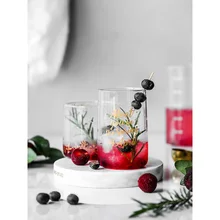 Высокая термостойкость ins Популярные Сочные молочные завтраки круглые стеклянные чашки креативные золотые слова напечатаны домашние кухонные очки