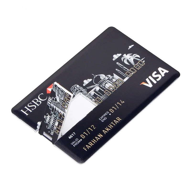 

usb stick Bank Credit Card USB Flash Drive 4GB 8GB 16GB 32GB 64GB 128GB pen drive Slim flash memory free delivery & custom logo
