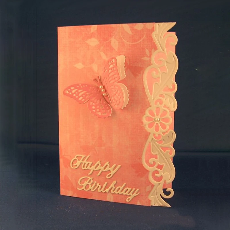 

New Wave Flower Metal Cutting Dies for Scrapbooking DIY Album Embossing Folder Paper Card Cake Maker Template Stencils 161*32mm