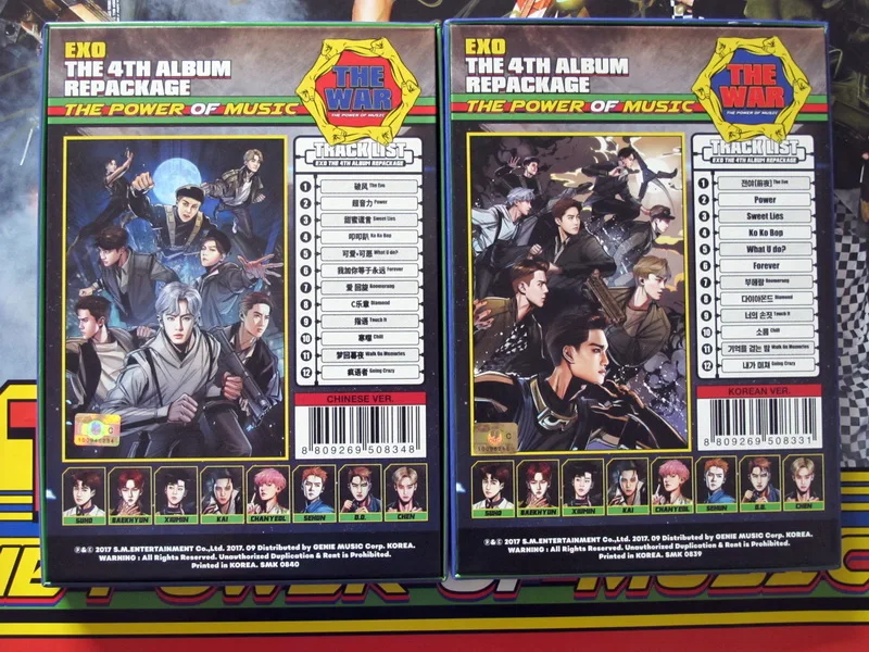 Signed Exo Autographed Following 4th Album The War The Power Of Music Cd Photobook K Pop 092017 Album Exo K Pop Albumexo Autograph Aliexpress